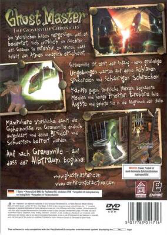 (eu) Ghost Master: The Gravenville Chronicles - Sony PlayStation 2 (PS2) (Empire Interactive - 1) video game collectible [Barcode 5017783014693] - Main Image 2
