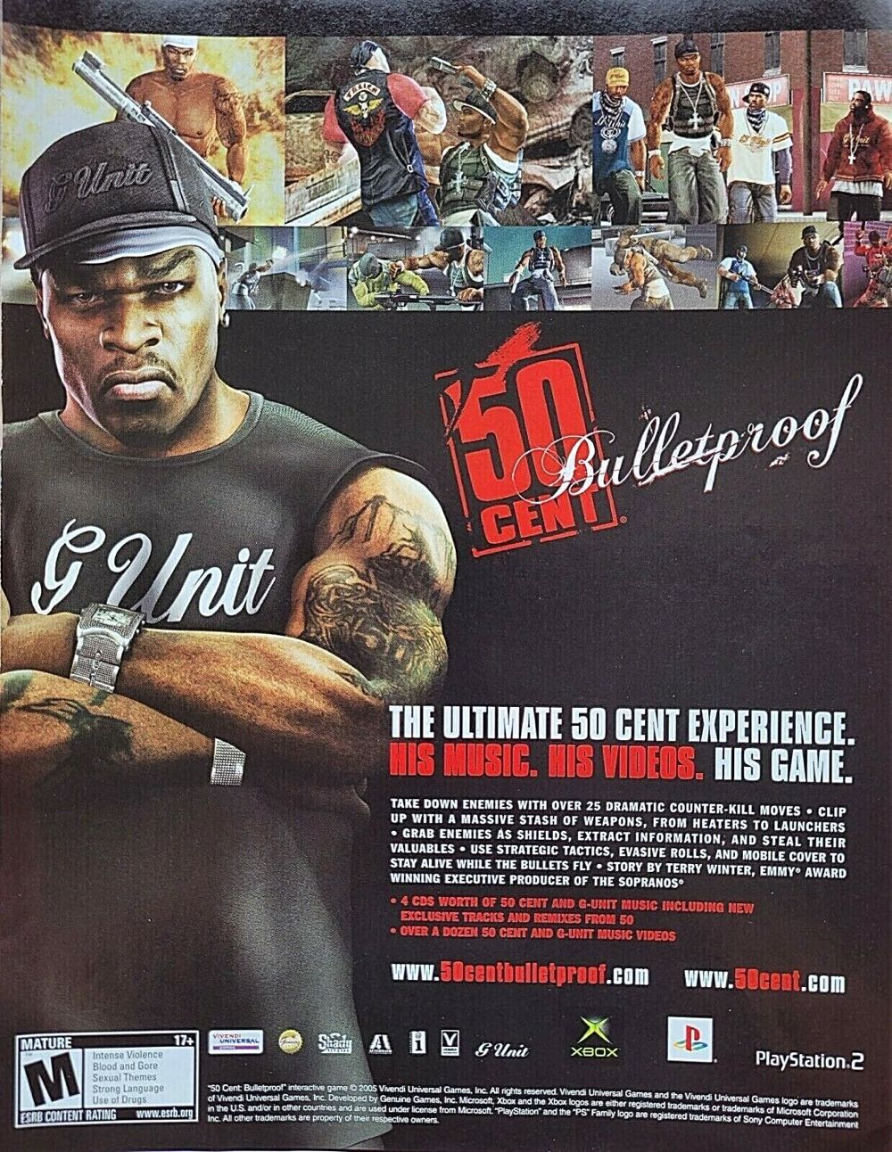 50 Cent: Bulletproof G Unit Edition - Sony PlayStation Portable (PSP) (Vivendi Universal Games - 1-4) video game collectible [Barcode 020626724852] - Main Image 4