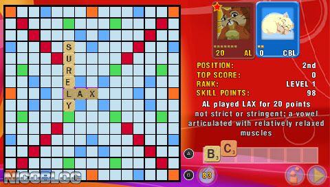 Scrabble Crossword Game - Sony PlayStation Portable (PSP) (Hasbro - 4) video game collectible [Barcode 014633192346] - Main Image 2