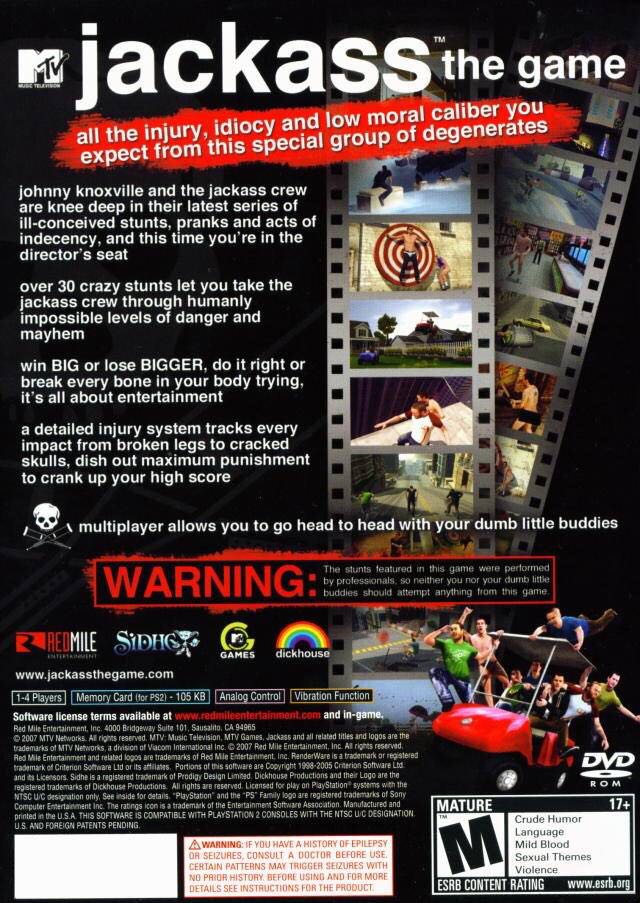 Jackass The Game - Sony PlayStation Portable (PSP) (Red Mile Entertainment - 2) video game collectible [Barcode 5017783026054] - Main Image 2