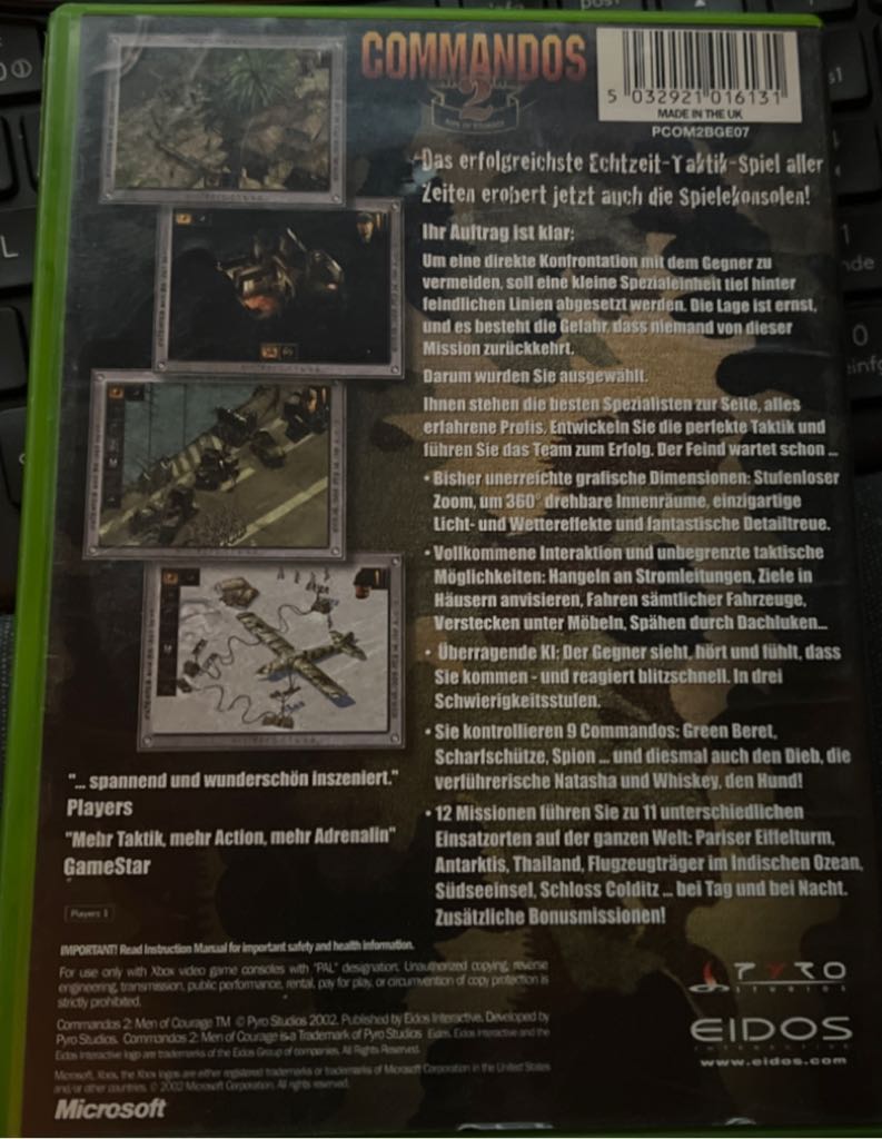 (2002) Commandos 2: Men of Courage - PC video game collectible [Barcode 5032921016131] - Main Image 2