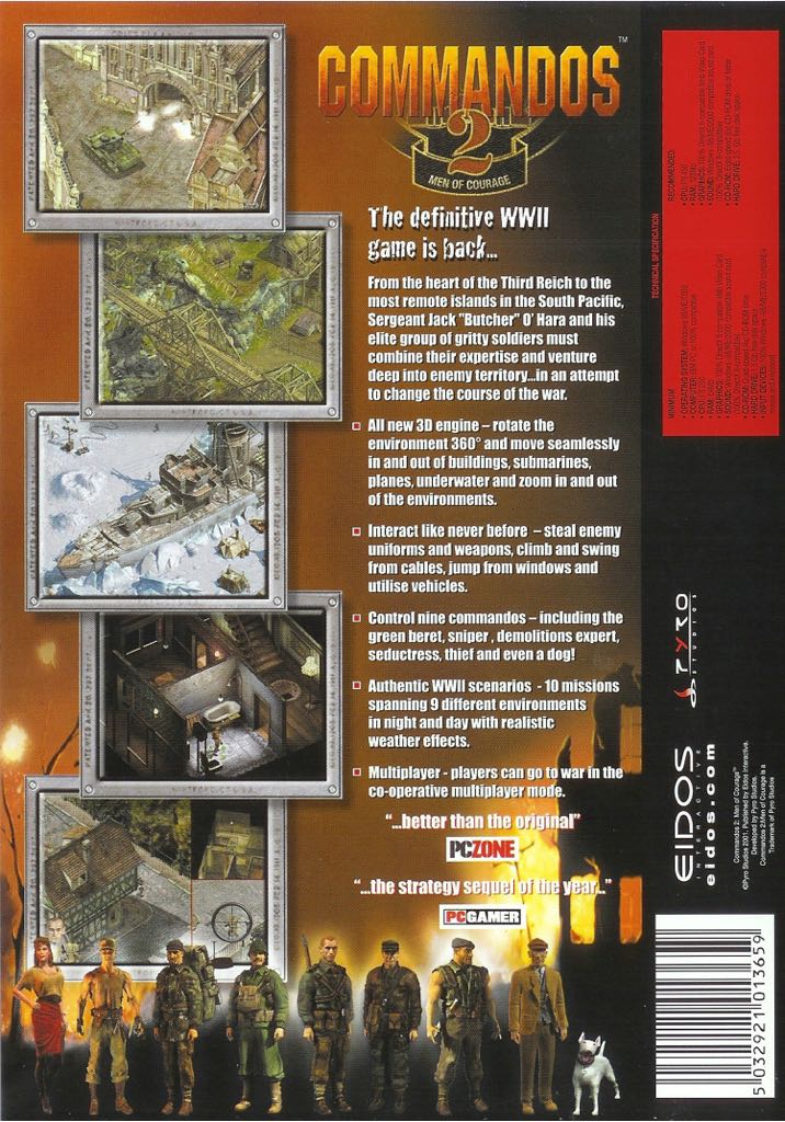 Commandos 2: men Of Courage - PC (Eidos Interactive - 1) video game collectible [Barcode 788687800051] - Main Image 2