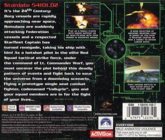 Star Trek: Invasion - Sony PlayStation (Activision - 1) video game collectible [Barcode 047875122345] - Main Image 2