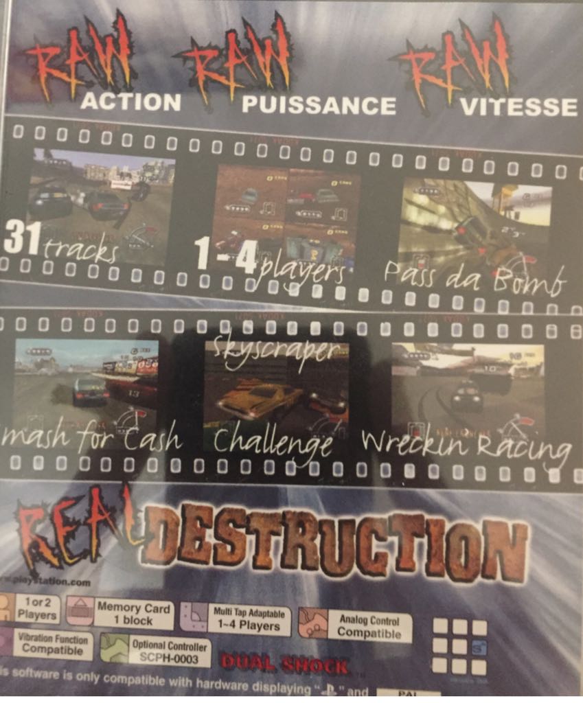 Destruction Derby Raw - Sony PlayStation (2) video game collectible - Main Image 2