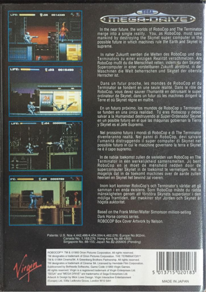 Robocop Versus the Terminator - Sega Mega Drive (Sega - 1) video game collectible [Barcode 5013715020183] - Main Image 2