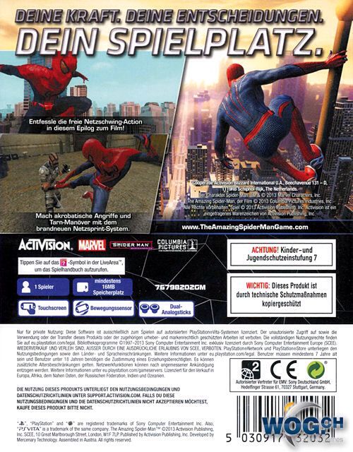 Amazing Spider-Man, The - Sony PlayStation Vita (PS Vita) (Activision - 1) video game collectible [Barcode 047875767980] - Main Image 2