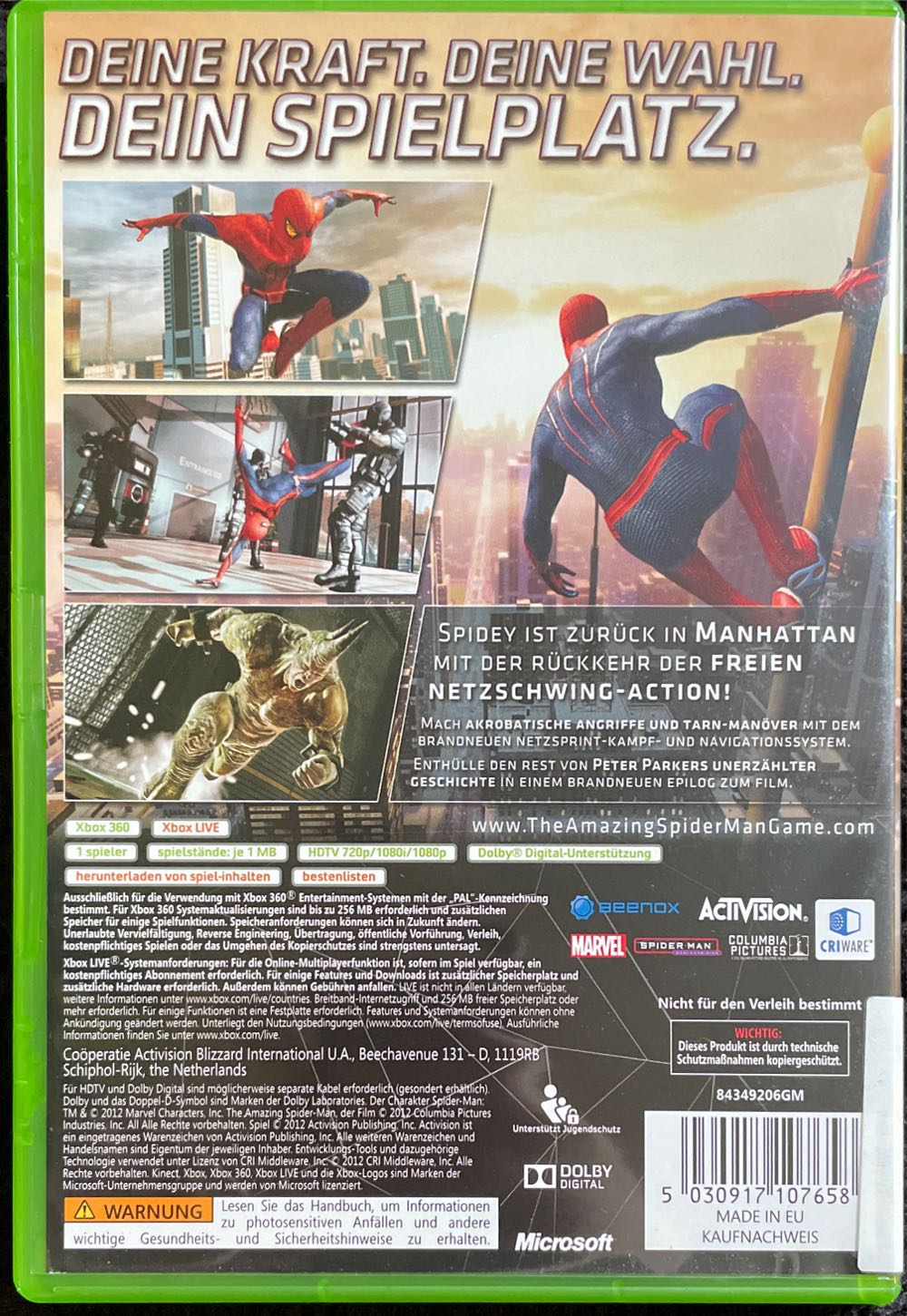 The Amazing Spider-Man - Microsoft Xbox 360 (Beenox - 1) video game collectible [Barcode 5030917107658] - Main Image 2