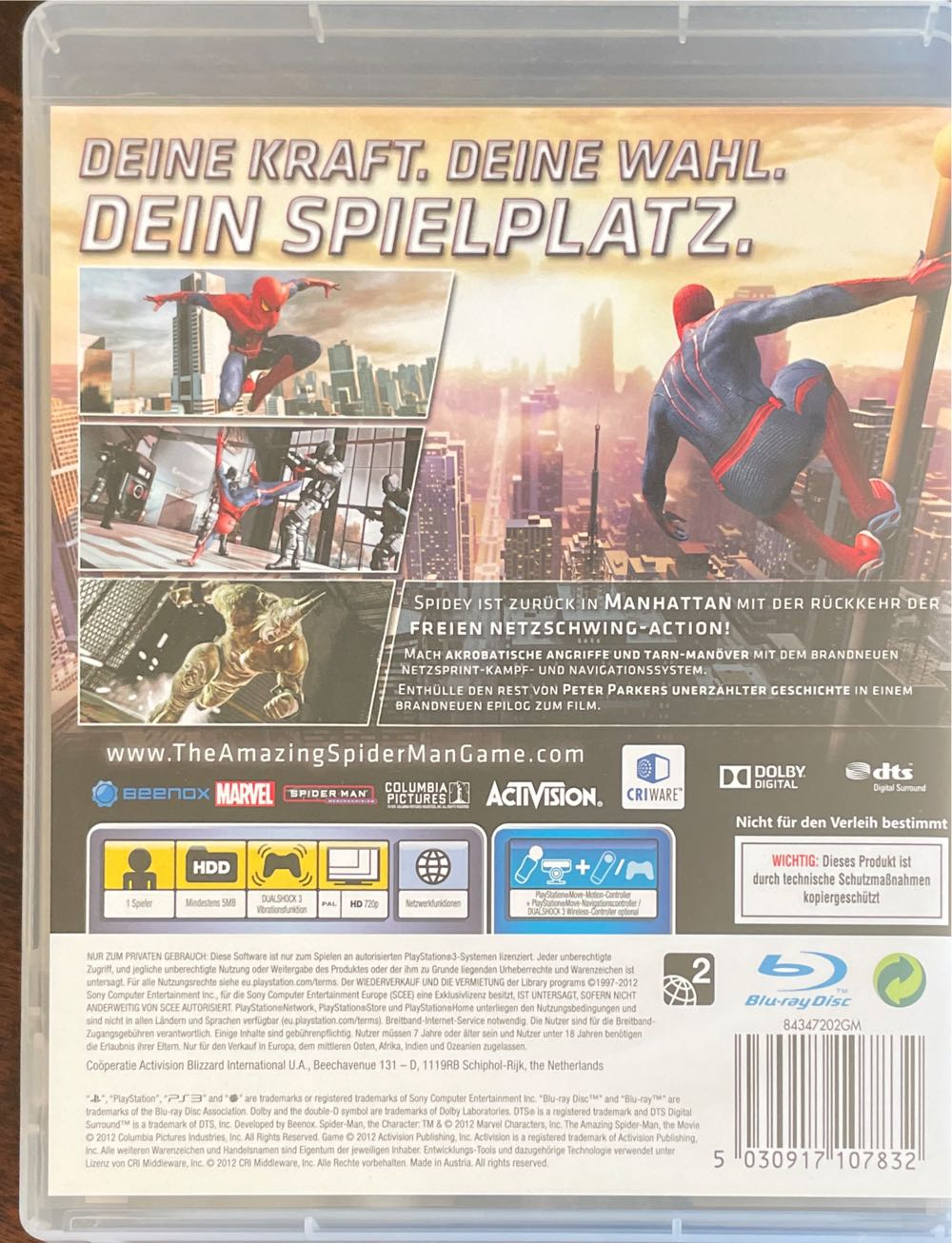 The Amazing Spider-Man - Sony PlayStation 3 (PS3) video game collectible [Barcode 5030917107832] - Main Image 2