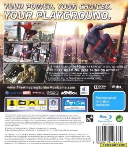 The Amazing Spider-Man - Sony PlayStation 3 (PS3) (Activision) video game collectible - Main Image 2