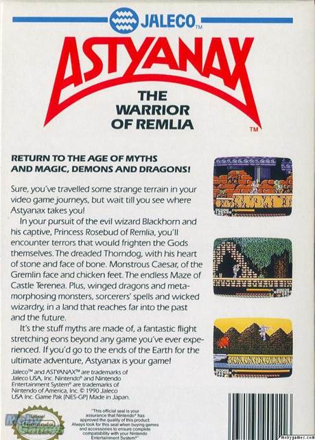 Astyanax - Nintendo Entertainment System (NES) (Jaleco - 1) video game collectible [Barcode 032264900116] - Main Image 2