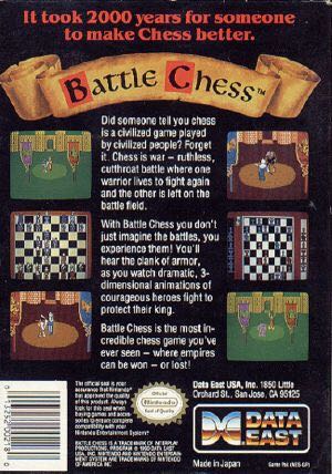Battle Chess - Nintendo Entertainment System (NES) (Data East - 2) video game collectible - Main Image 2