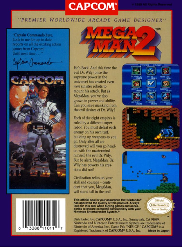 Mega Man 2 - Nintendo Entertainment System (NES) (Capcom - 1) video game collectible [Barcode 0013388110117] - Main Image 2