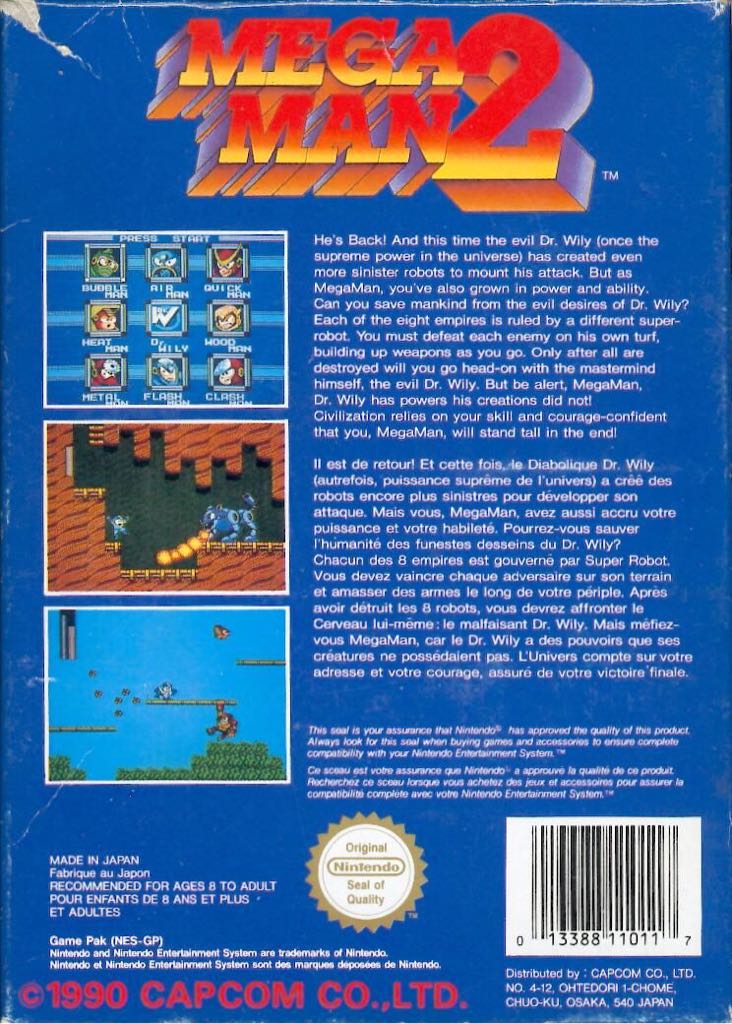 Mega Man 2 - Nintendo Entertainment System (NES) (Capcom) video game collectible - Main Image 2