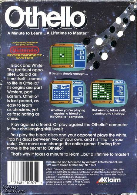 Othello - Nintendo Entertainment System (NES) video game collectible - Main Image 2