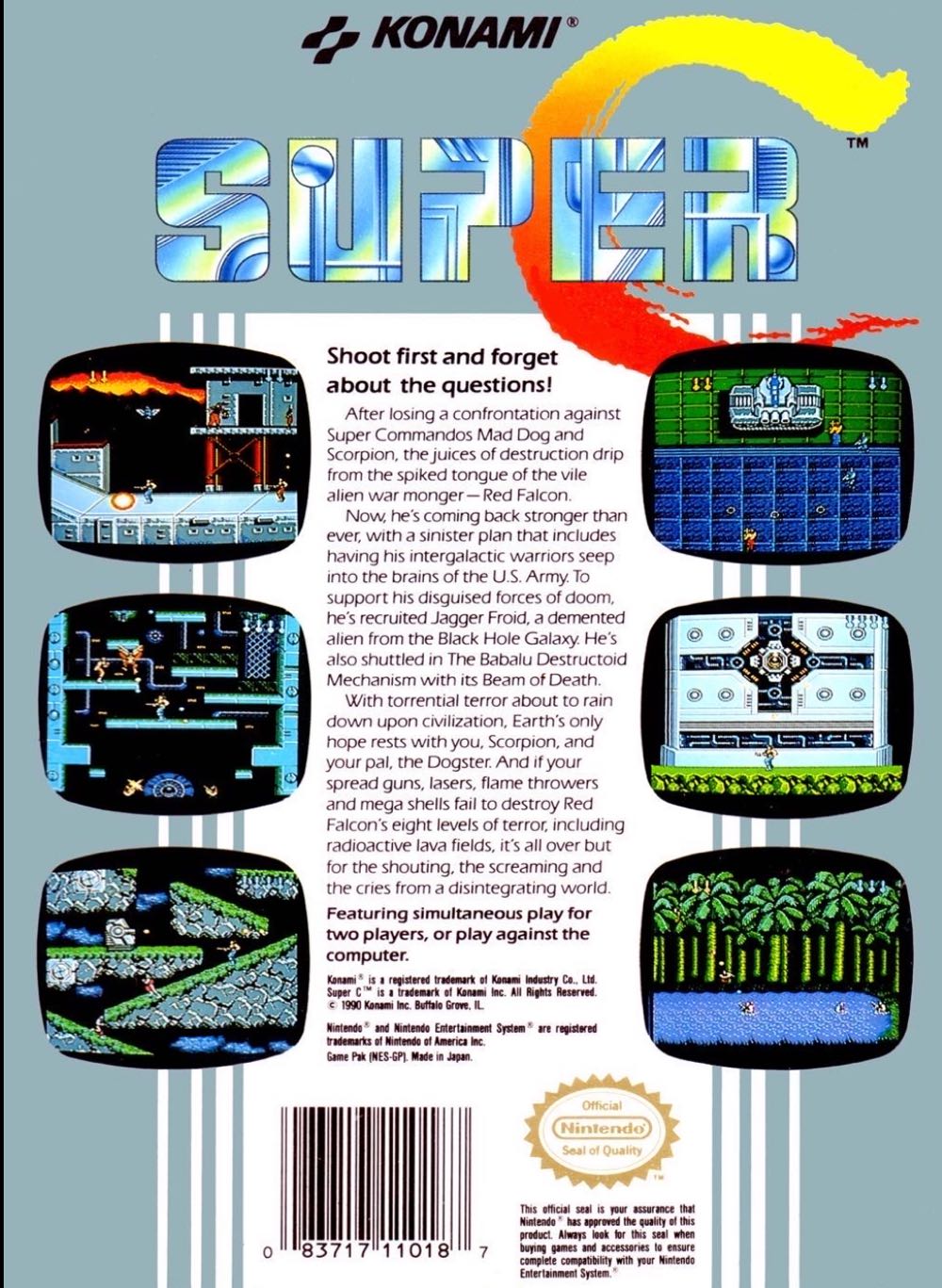 Super C - Nintendo Entertainment System (NES) (Konomi) video game collectible - Main Image 2