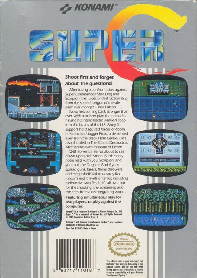 Super C - Nintendo Entertainment System (NES) video game collectible - Main Image 2