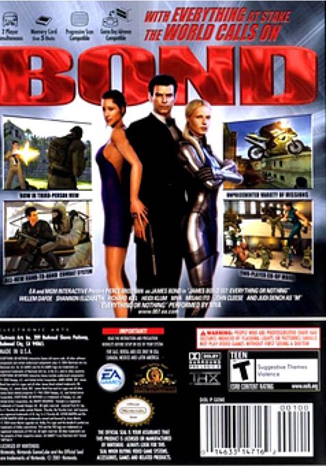 007: Everything or Nothing - Nintendo GameCube (THQ - 2) video game collectible [Barcode 5030930035419] - Main Image 2