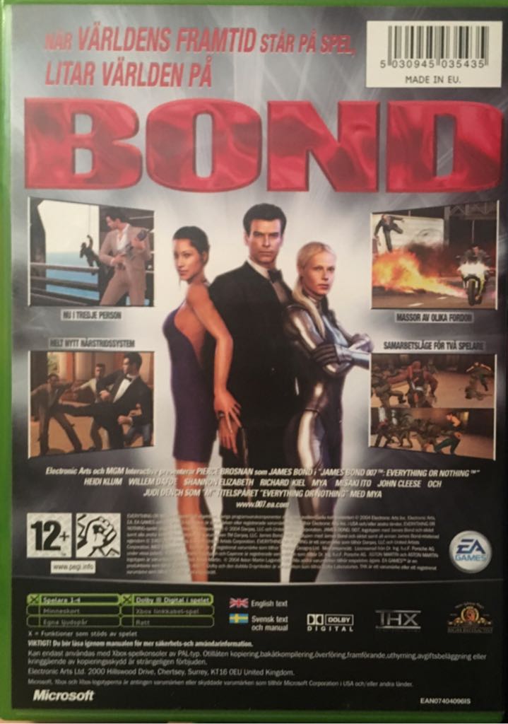 007 Everything or Nothing - Microsoft Xbox (EA Games - 1-4) video game collectible [Barcode 5030945035435] - Main Image 2