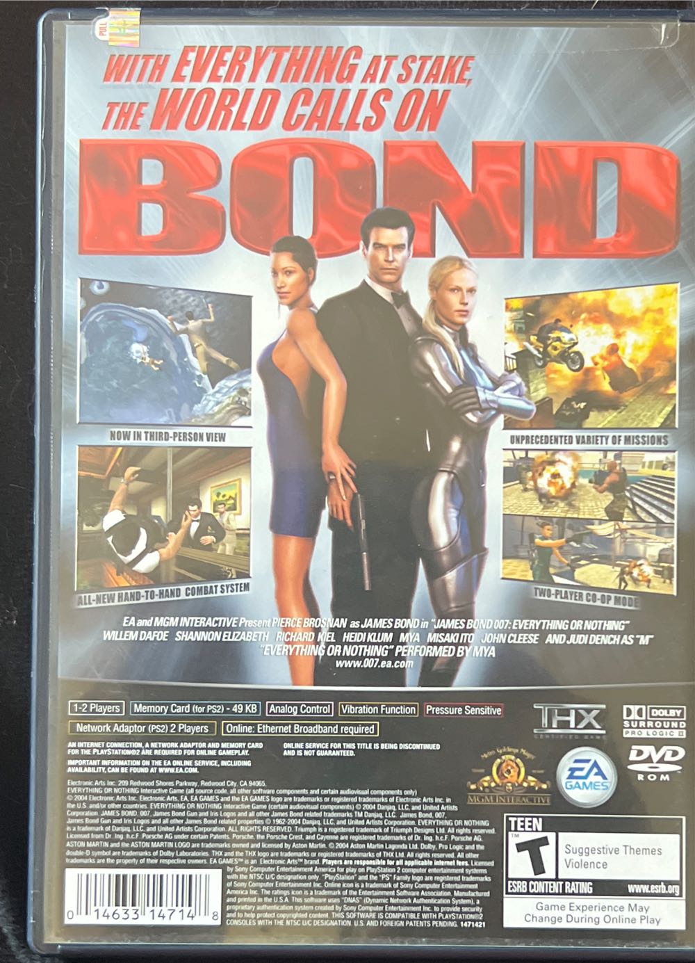 007: Everything or Nothing - Sony PlayStation 2 (PS2) ((EA) Electronic Arts) video game collectible - Main Image 2