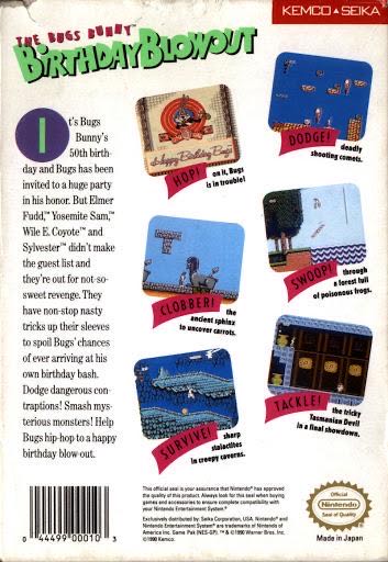 The Bugs Bunny Birthday Blowout - Nintendo Entertainment System (NES) (Kemco - 1) video game collectible - Main Image 2