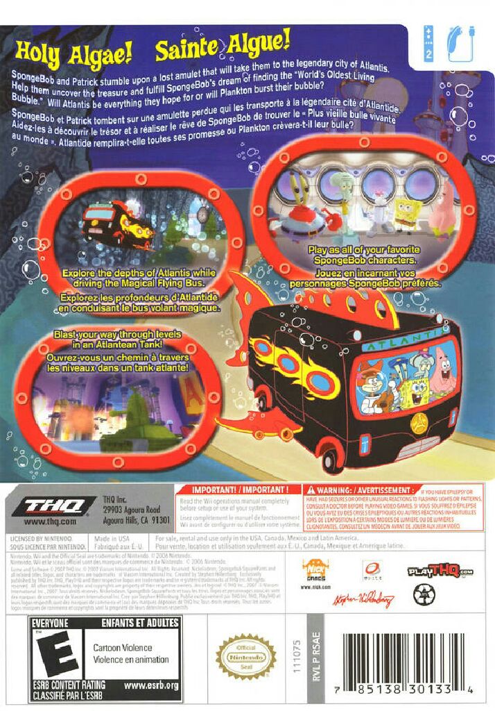 Spongebobs Atlantis Squarepantis - Sony PlayStation 2 (PS2) video game collectible - Main Image 2