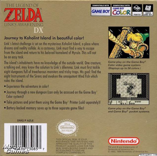 The Legend of Zelda: Links Awakening DX (Loose) - Nintendo Game Boy Color video game collectible - Main Image 2