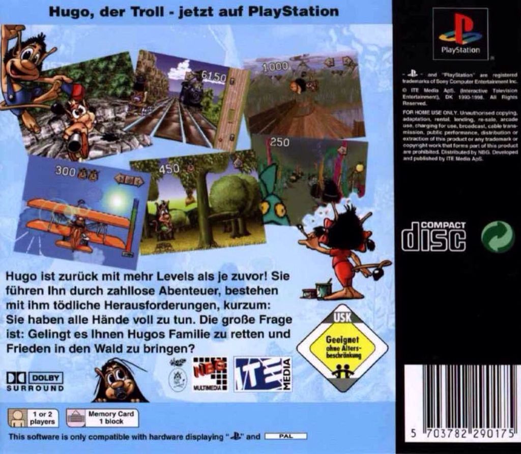 Hugo - Sony PlayStation (1) video game collectible - Main Image 2