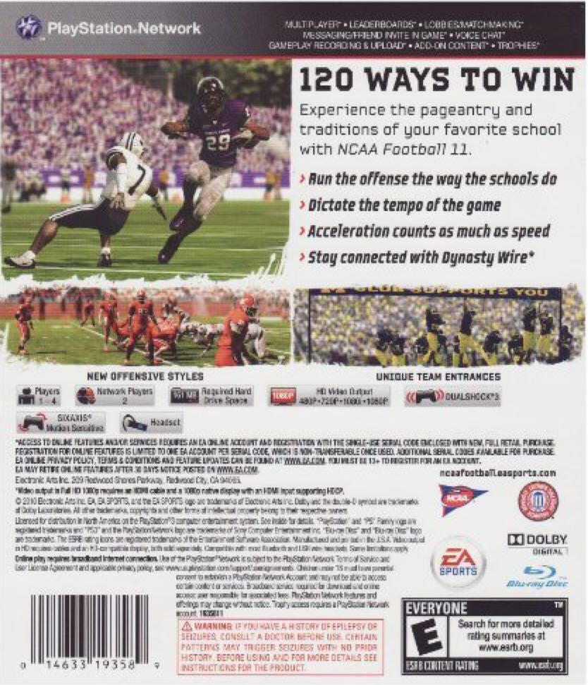 NCAA Football 11 - Sony PlayStation 3 (PS3) video game collectible - Main Image 2