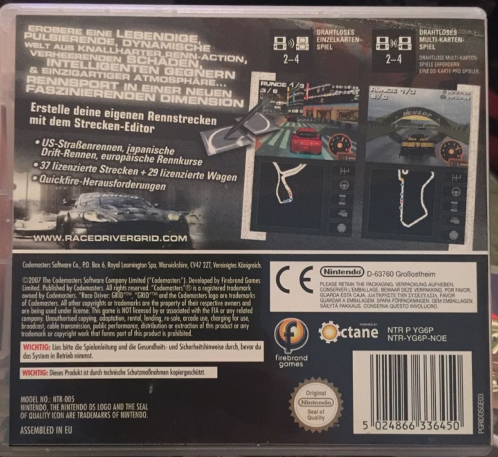 Racedriver Grid - Nintendo DS video game collectible [Barcode 5024866336450] - Main Image 2