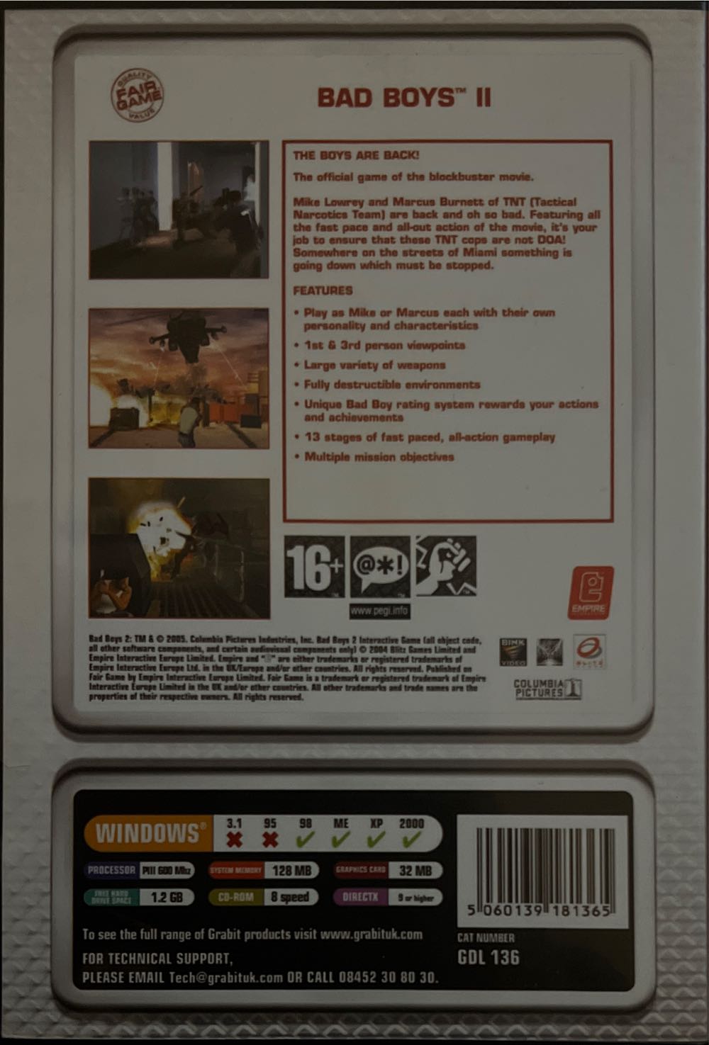 Bad Boys II - PC video game collectible [Barcode 5060139181365] - Main Image 2