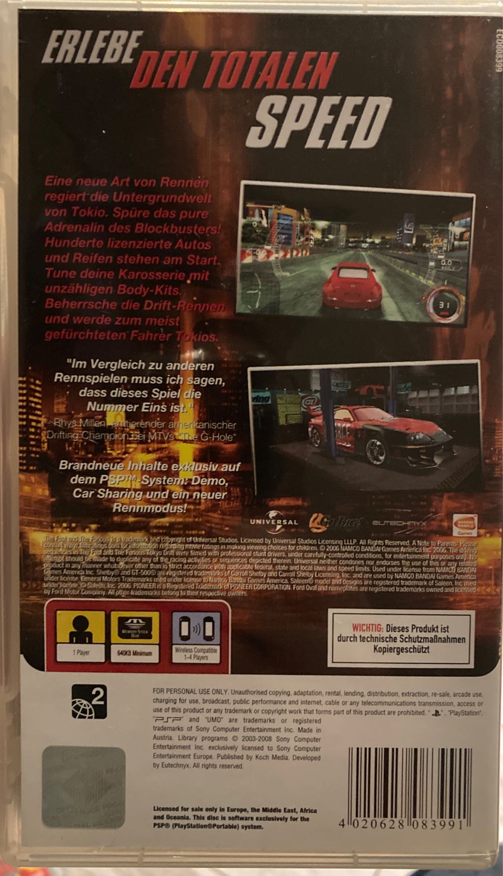 Fast and the Furious - Valve Steam Deck (Bandai Namco Games - 1) video game collectible [Barcode 722674150125] - Main Image 2