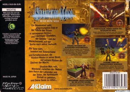 Shadowman - Nintendo 64 (N64) (Acclaim Enternainment - 1) video game collectible [Barcode 3455196413023] - Main Image 2