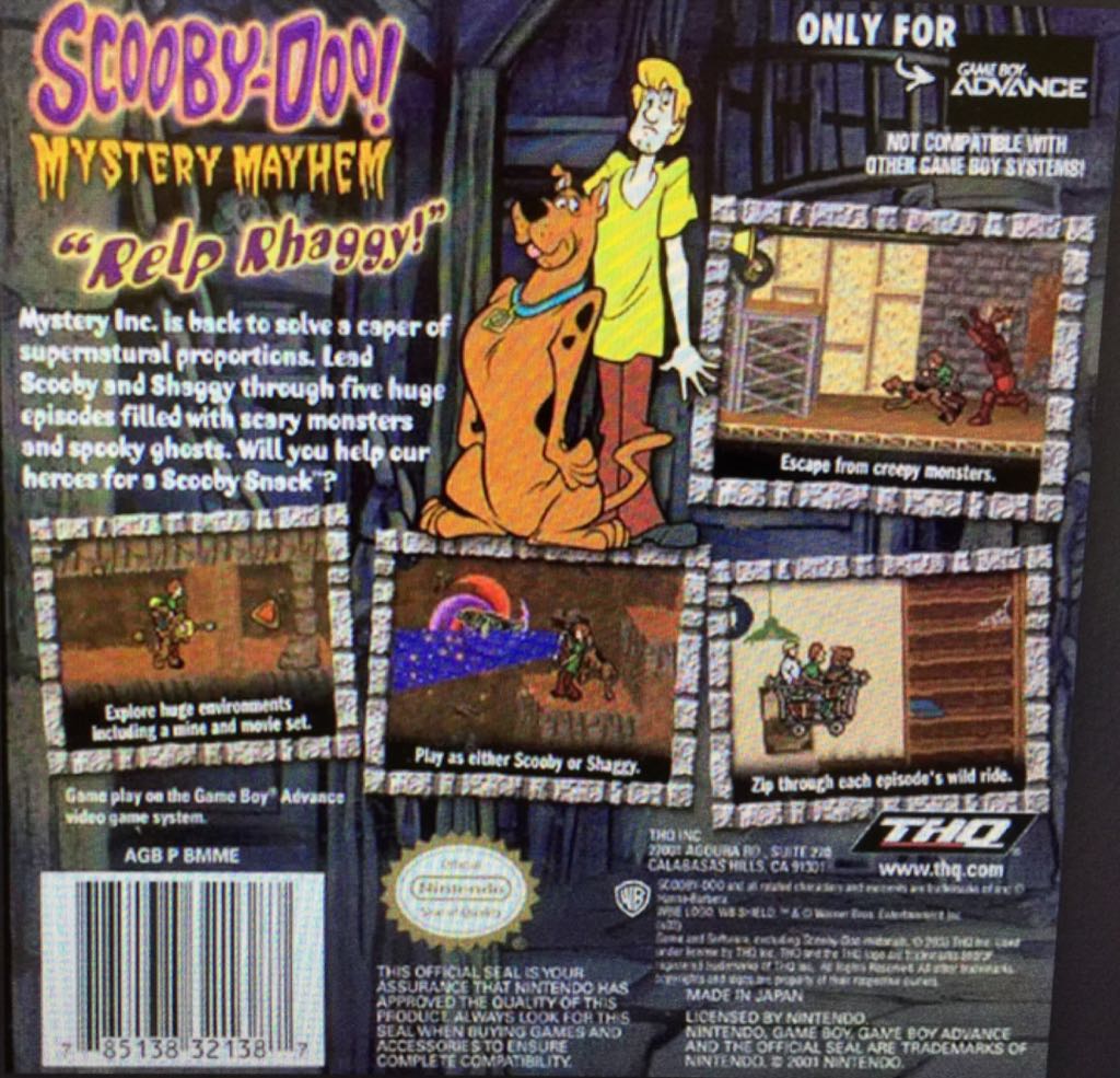 Scooby Doo - Mystery Mayhem - Nintendo Game Boy Advance (GBA) video game collectible - Main Image 2