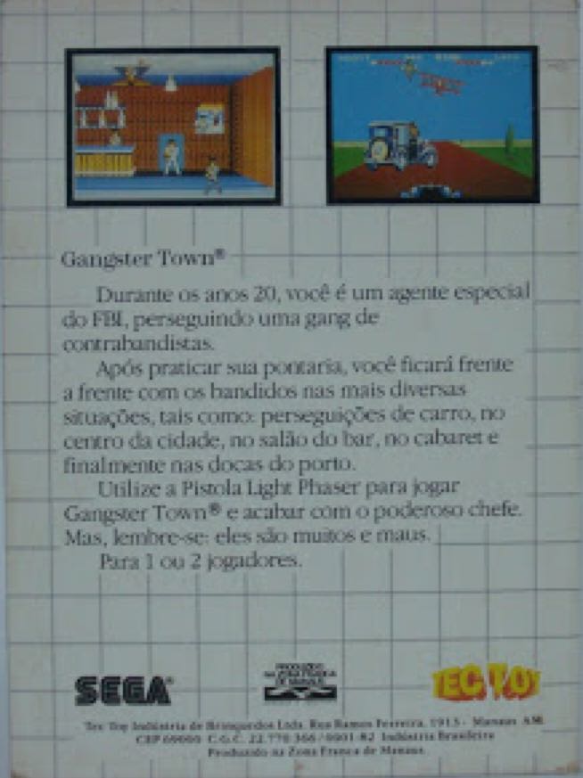 Gangster Town - Sega Master System (Sega - 1) video game collectible [Barcode 08447463] - Main Image 2