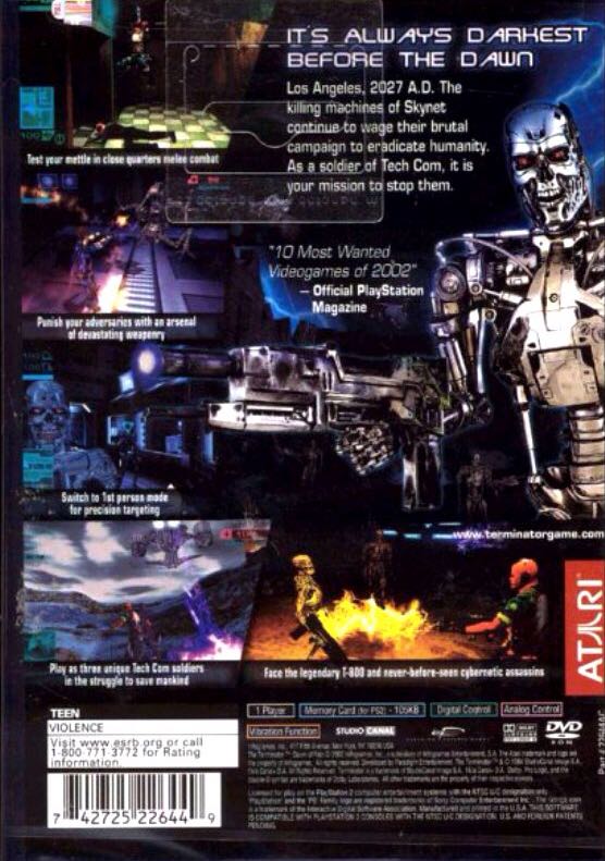 The Terminator: Dawn Of Fate - Sony PlayStation 2 (PS2) (Infogrames - 1) video game collectible [Barcode 742725226449] - Main Image 2