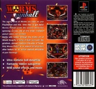 (1999) Worms Pinball - Sony PlayStation (Infogrames) video game collectible [Barcode 3546430004623] - Main Image 2