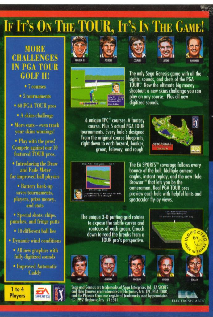 PGA European Tour Golf - Sega Genesis (Mega Drive) video game collectible - Main Image 2