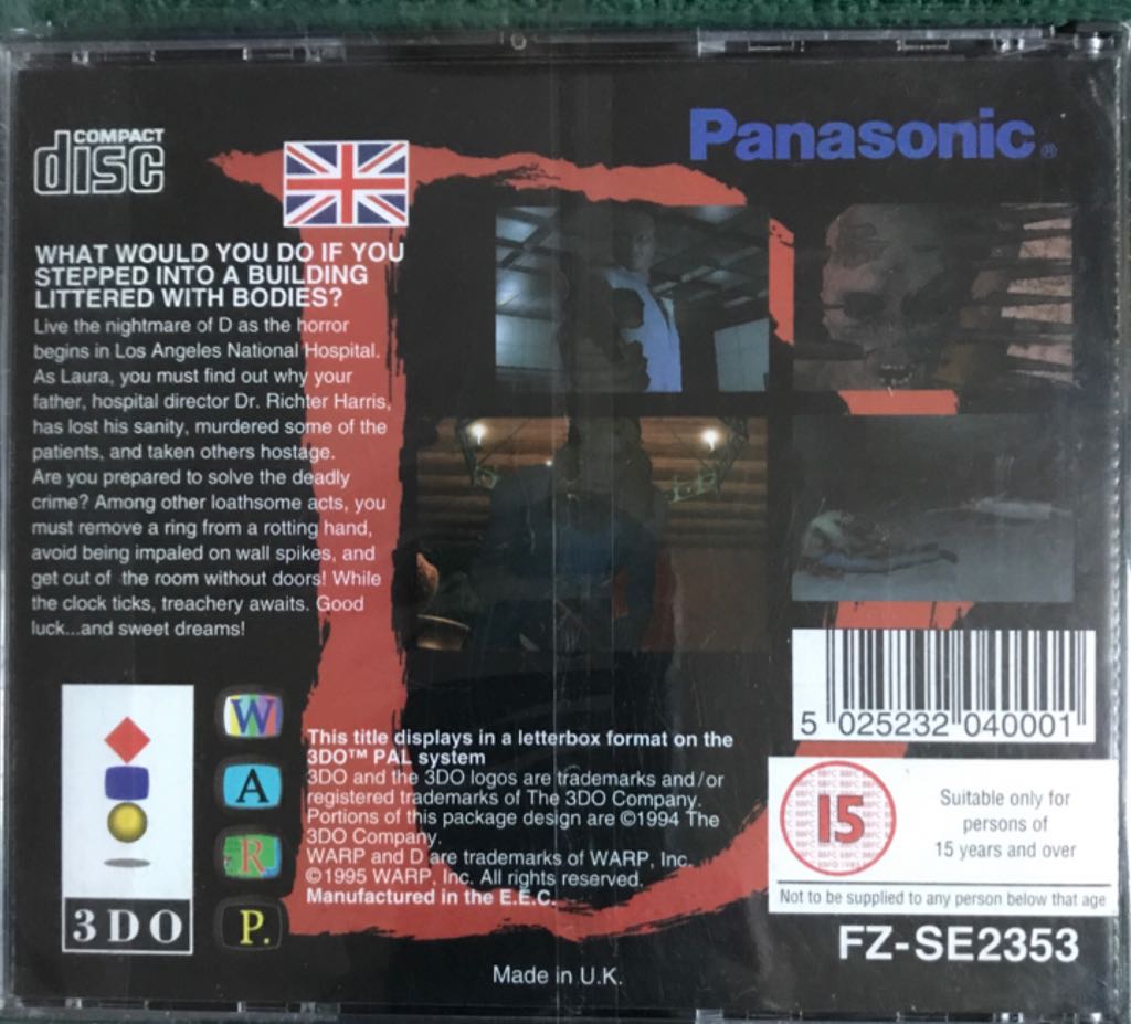 D - 3DO video game collectible [Barcode 5025232040001] - Main Image 2