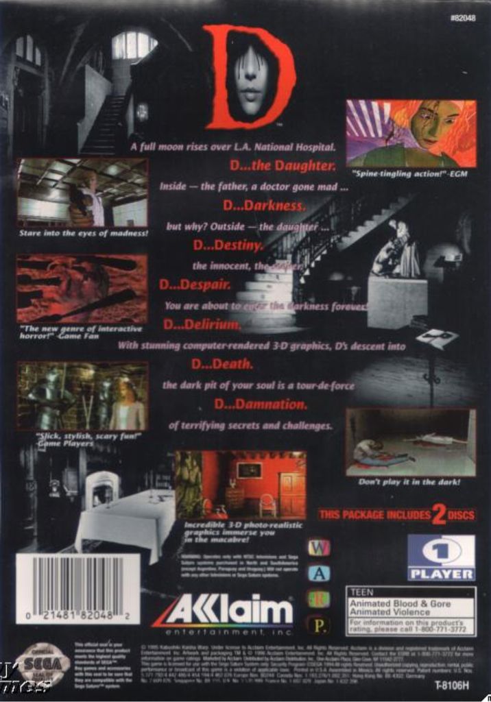 D - Sega Saturn (Akklaim - 1) video game collectible - Main Image 2