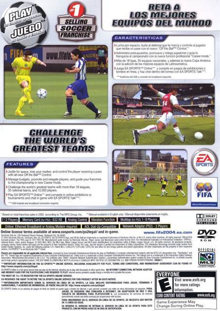 FIFA Soccer 2004 - Nintendo GameCube (Electronic Arts - 4) video game collectible [Barcode 014633146684] - Main Image 2