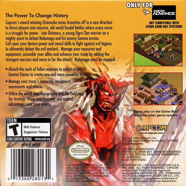 Onimusha Tactics - Nintendo Game Boy Advance (GBA) (Capcom - 1) video game collectible [Barcode 013388280131] - Main Image 2