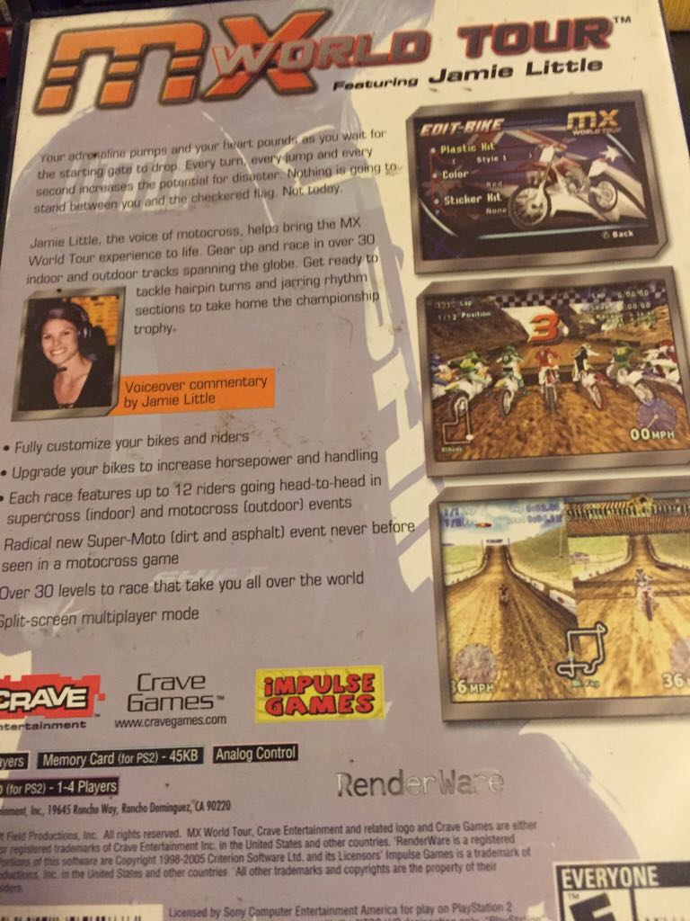 Mx World Tour - Sony PlayStation 2 (PS2) video game collectible - Main Image 2