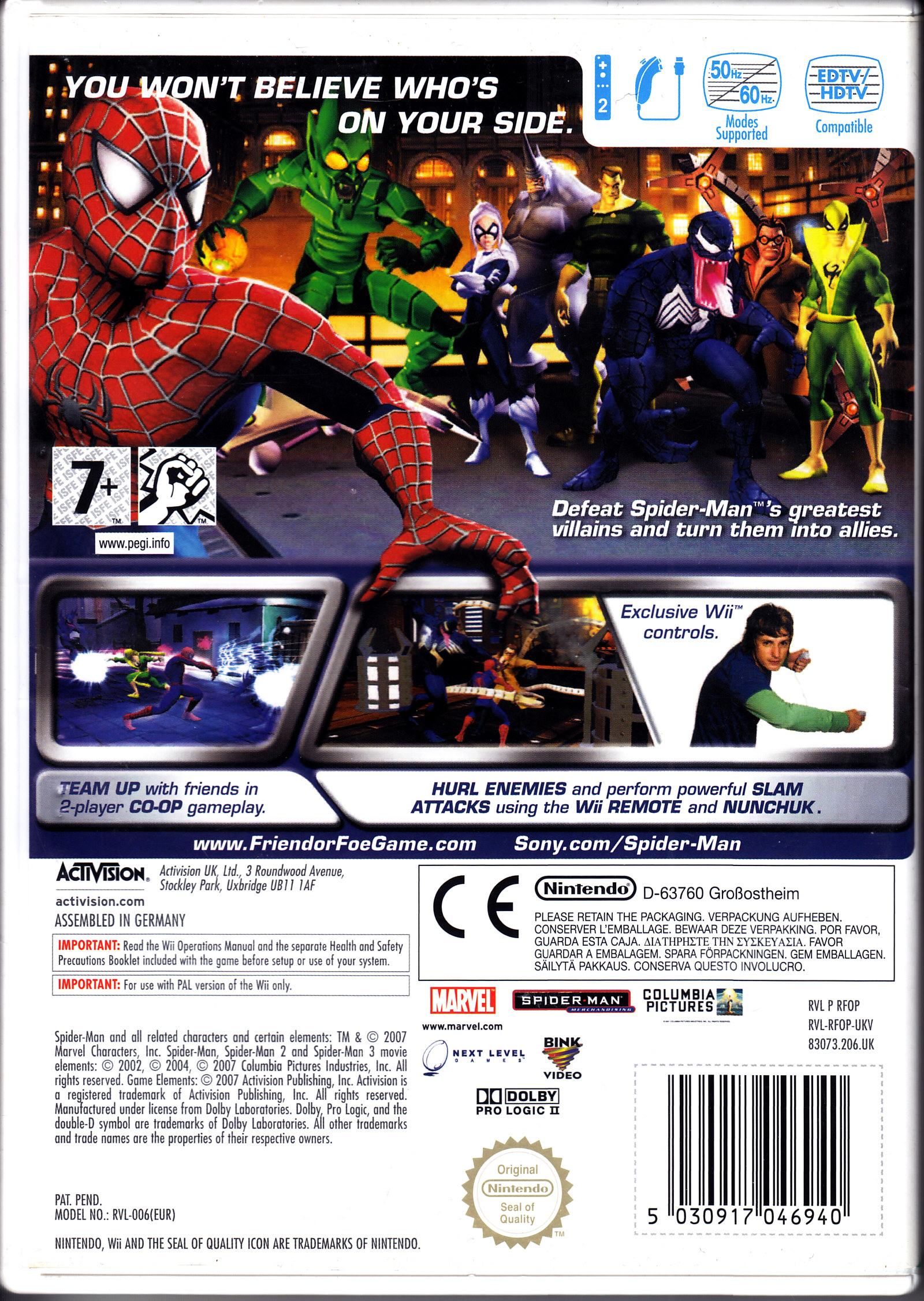 Spiderman: Friend Or Foe - Nintendo Wii (Nintendo - 2) video game collectible [Barcode 5030917046940] - Main Image 2
