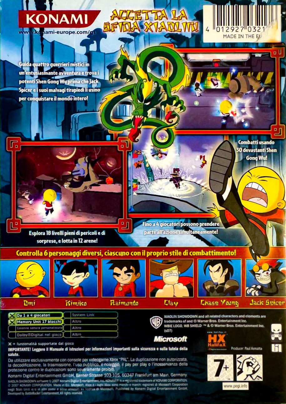 Xiaolin Showdown - Microsoft Xbox (Konami - 1) video game collectible [Barcode 4012927032121] - Main Image 2