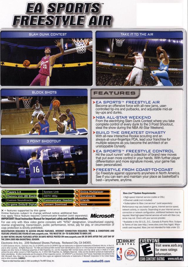 NBA Live 2005 - Microsoft Xbox video game collectible [Barcode 00689823] - Main Image 2