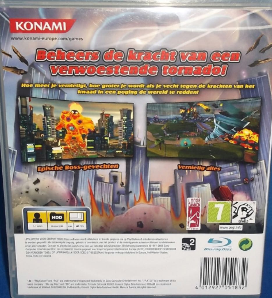 Tornado Outbreak - Sony PlayStation 3 (PS3) (Konami - 1-2) video game collectible [Barcode 083717201854] - Main Image 2