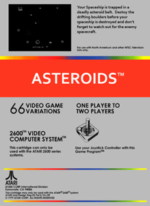 Asteroids - Atari 2600 (Sears Tele-Games) video game collectible - Main Image 2