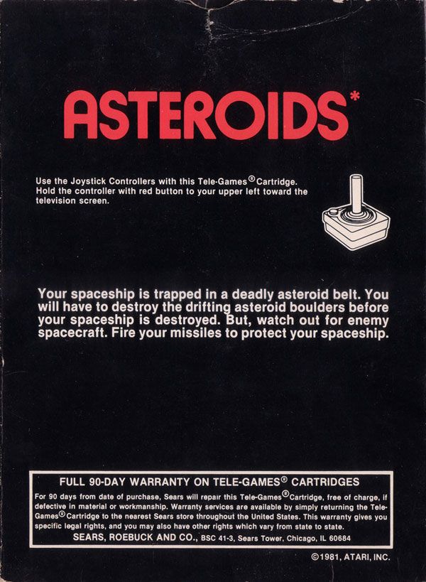 Asteroids - Apple iOS (Atari - 1 or 2) video game collectible - Main Image 2