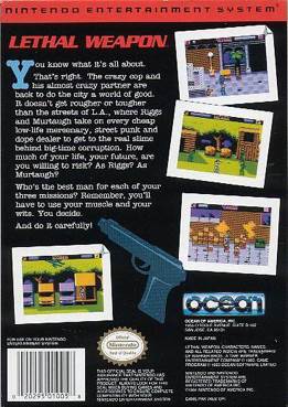 Lethal Weapon - Nintendo Entertainment System (NES) (Ocean Software - 1) video game collectible [Barcode 020295010058] - Main Image 2