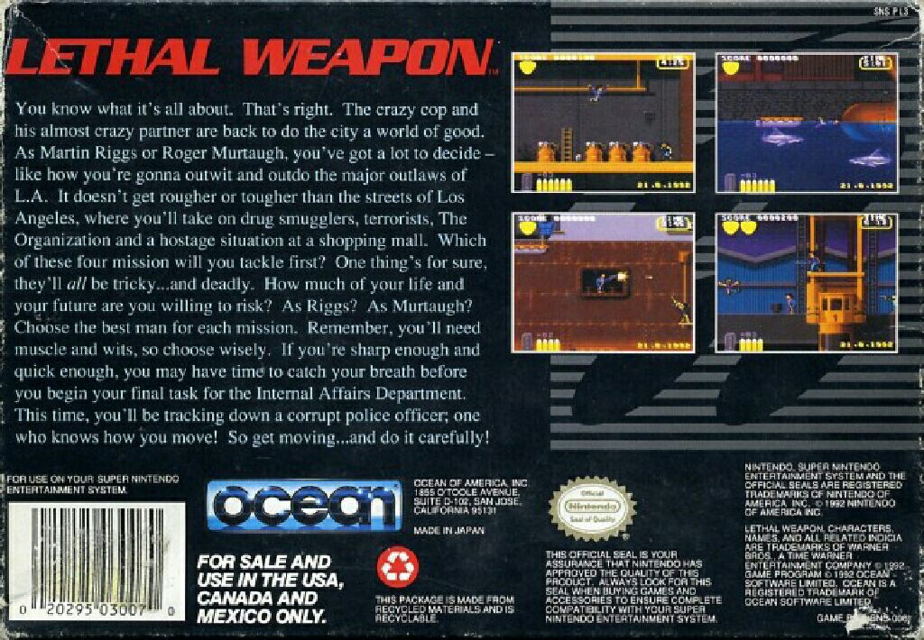 Lethal Weapon - Nintendo Game Boy video game collectible - Main Image 2